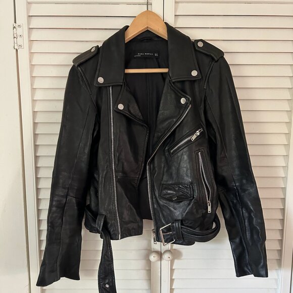 Zara Genuine Leather Jacket - Picture 1 of 3